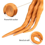 Silicone Butt Plug 14'' Long Anal Plug Soft Spiral Anal Dildo With Suction Cup For Prostate Massage G-Spot Stimulation Adult Sex Toys For Men Women Couples