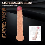 Super Huge 19.8 Inch Realistic Dildo, 3.1Inch Thick Giant Phallus Big Cock Anal Dildos Novelties Sex Toy For Men Gay And Women(Skin Color)