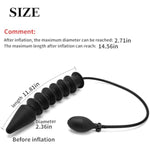 Large Inflatable Threaded Anal Plug Pointed Design Dildo G-Spot Stimulation Adult Sex Products