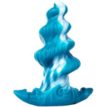Blue Screw-Shaped Horn Shark Egg Silicone Butt Plugs for Beginner Men, Women, and Couples