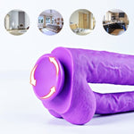 Realistic Double-Ended Huge Dildo - 10.2" Silicone Large Dildo, Big Suction Cup,Thick G-Spot Anal Stimulation,Xxl Fat Vaginal Anal Plug,Curved Shaft,Suitable For Women And Lesbians