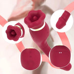 Thrusting Dildo G-Spot Vibrator Mouth Sucking Clitoral Vibrator With 3 Sucking 10 Tongue Licking And Vibration Modes Nipples Anal Stimulator Adult Sex Toys For Women Couples