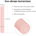 Mini Bullet Vibrator, Lipstick 10 Vibrating Modes For Clitoral G Spot Stimulate Waterproof Adult Sex Toys For Womens Couples Beginners