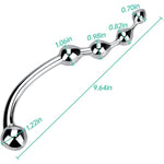 Anal Hook Plug And Metal Wand - Stainless Metal Massager Prostate Masturbation Sex Toy For Men And Women