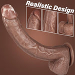 11.4 Inch Realistic Silicone Long Dildo, with Strong Suction Cup