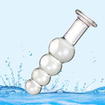 Glass Anal Beads,Crystal Dildo Butt Plugs Anal Beads Glass Pleasure Wand Anal Trainer Sex Toys Glass Big Size Butt Plug With Graduated Beads Crystal G-Spot P-Spot Massager For Men Women