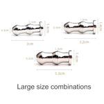 3Pcs Smooth Stainless Steel Hollow Sounding Rod For Men, Male Stretcher For Easy Urination And Training - Hb08 (Large Size Combination)