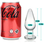 Anal Butt Plug Glass Anal Trainer Sex Toy With Long Neck Crystal Pleasure Wand With Tapered Head Unisex Bum Plug For Men Women (S)