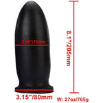 8.1" Huge Bomber Black Butt Plug Large Anal Plug Big Anal Toys Anal Trainer Butt Expander Toy Sex Toy