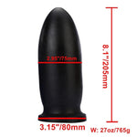 8.1" Huge Black Butt Plug Large Anal Plug Big Anal Toys Anal Trainer Butt Expander Toy Sex Toy