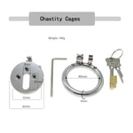 Flat Chastity Cage For Men New Chastity Devices Lock Design Small Chastity Cage Male Penis Cage Cock Cage Bdsm Toys For Couples Sex (40Mm/1.57In)