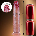 10 Inch Realistic Movable Foreskin Dildo With Suction Cup, 9" Double Silicone Giant Thick Penis Dildo For Gay Men Women, Extra Large G-Spot Lifelike Anal Dildos Strap On Harness Sex Tot For Vaginal