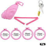 Male Cock Cage Small Penis Cage Pink Black Sex Toy Chastity Devices Chastity Lock Design Bdsm Toys For Couples Sex (Pink)