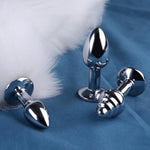 3Pcs Butt Plug Tail Stainless Steel Anal Plug Set Prostate Massager Anal Butt Plug Training Toys Anal Plug Adult Sex Toys For Women Men Couple