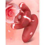 Electric Bust Massager, Breast Enhancer Massager With Hand-Shape, Waterproof Chest Massager With 10 Modes Vibration & 10 Grab Massage, Soft Silicone Massager For Massage Enhancer, Red