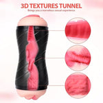 Male Masturbators Cup, Double Side Pocket Toy With Realistic Texture, Men Masturbation Stroker Adult Sex Toys