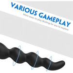 Anal Beads Liquid Silicone Anal Toy With Pull Ring, 9 Inch Long & Flexible Anal Plug Sex Toys With 5 Progressive Beads, G-Spot Stimulator Adult Anal Toy For Men Women