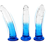 9.84 Inch Big Dildos With Suction Cup Adult Sex Toys, Flexible Crystal Butt Plugs With Curved Shaft For Women Men Anal,G Spot