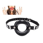 Gag Mouth Silicone Lips Mouth Gag O Ring Mouth Gag Adjustable Strap Mouth Gags Bondage Toys Opening Gag Open Gag For Couples Toys Mouth Gag Games (Black)