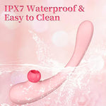 Rabbit Vibrator For Women, 9 Sucking & 9 G Spot Adult Sex Toy,Body-Safe Silicone Sexual Pleasure Tools, Fully Waterproof Dildo Sucking Vibrator For Women And Couples (L)