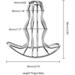 Stainless Steel Anal Butt Plugs Metal Hollow S&M Adult Sex Toys Vaginal Expander Women Men Games Trainer Gifts Pleasure Stimulator Flirting Supplies (Silver,M)