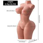 TPE Sex Doll Male Masturbator,21LB Torso Doll with Big Ass and Boobs, Pussy Ass Male Masturbator Toy,3D Realistic Textured Virgin Vagina with Anal Channel & Soft Big Boobs Sexdol
