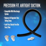 Blush Performance Penis Pump Upgrade Kit - 11.8β Silicone Tube W/Male & Female Connectors - Adult Sex Toys Pump Accessories - Compatible W/Nterchange System, Temptasia & Performance Pumps - (Black)