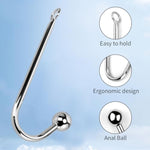 Anal Hook, Butt Plug Metal Fetish Bondage Hook With Ball Steel Anal Rope Hook Bondage Sex Games Unisex Fetish Toy For Couple Lovers
