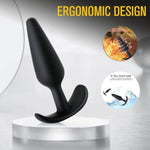 4 Sizes Conical Flared Base Silicone Anal Plug Set, Anal Beads Prostate Massage Tool, Long Wear Anal Exerciser, Multi Size Butt Plug Sex Toys For Beginners Advanced Players Couples Gay Men Black