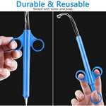 Lube Applicator Syringes, 2-Pack Precision Lubricant Injector With Smooth Rounded Cap For Men, Women & Couples - Reusable, Easy To Clean, 10Ml (White & Blue)