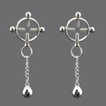 Sexy Nipple Clamps Non Piercing For Women, Screw Adjustable Nipple Clips Non Pierced With Bells, Decorative Body Jewelry Chain Nipple Toys, Breast Clamps Novelty (Style P)