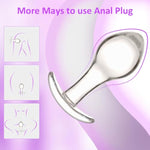 Big Butt Plug Trainer,Crystal Anal Plug Mushroom Shape Sex Toys For Women Men Masturbation,Prostate Massage Anus Dilator,Curved Base & Slender Waist,Comfortable Long-Time Wear…