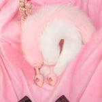 Sex Fox Tail Anal Plug, Silicone Anal Butt Plug Furry Cosplay Anal Sex Toys For Women Men Couple (Pink Fox)