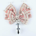 Anal Plug With Traction Sex Toys Bdsm Leather Choker Collar For Women Jeweled Butt Plug For Anal Dilation Training Restraints Set (4Cm)