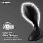 Backdoor Lover Anal Vibrator - Vibrating Anal Plug, Butt Plug With Curved, Probe Body And Wide Base - Suitable For Beginners, Waterproof, Rechargeable (Black)