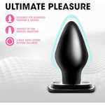 Sex Toys - Anal Adventures Butt Plug - Xxl 6 Inch Long - Tapered For Easy Insertion - 3" Thick At Widest Point - Comfortable Stayput Design Stays Inserted - Women Men & Couples - Black