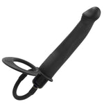 Strap On Vibrating Dildo With Penis Rings Double Penetration Anal Sex Plug Dual Penetration Dildo Vibrator With Cock Rings For Men Sex Enhance, Silicone Butt Plug Strap On Adult Sex Toys For Couples