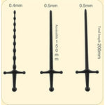 Silicone Penis Plug 3 Piece Set Samurai Sword Urethral Sounding Toys With Multi Bead Urethra Sound Design Prostate Stimulator For Men Masturbation