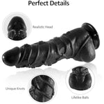11.41 Inch Realistic Huge Thick Dildo, 2.95'' Diameter Large Dildos With Unique Rope Kots Shape And Strong Suction Cup For Anal Play, Lifelike G Spot Stimulation Penis Sex Toys For Couple Women Men