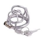 Male Chastity Device Small 304 Steel Stainless Comfortable Ergonomic Design Closed Ring Cock Cage Men B050 (1.97 Inch / 50Mm)