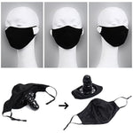 Mask Dildo Open Mouth Gag Face Mask Realistic Penis Gag Mask Bondage Restraints Bite Gag Bdsm Fetish Slave Sex Toy (Black)