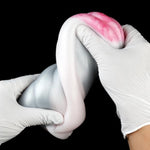 6.41" Dolphin Animal Pussy Halobios Male Masturbators, Pocket Pussy W Shaped Silicone Men Masturbator Toy With Vaginal Anal Tunnel, Silicone Dual Channel Men Masturbator Penis Excercise Toy