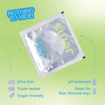 100% Silicone Lube + Two 12 Packs Of Ultra Thin Natural Latex Condoms