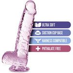 6 Inch Crystalline Dildo Suction Cup Harness Compatible Realistic Lifelike Hand Sculpted Sex Toy For Men Women Couples.