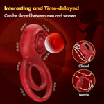 Vibrating Cock Ring,Pleasure Penis Ring Vibrator Couples Adult Sex Toys For Women Men,Adult Toys For Men Women, Medical Silicone Couples Sex Toys (Rose)