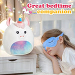 Cute Unicorn Soft Plush Pillow With Removable Eye Mask Squishy Unicorn Stuffed Animal Cushion Hugging Nap Pillow Valentines Christmas Holiday Birthday Gifts For Toddlers Kids, 12’’