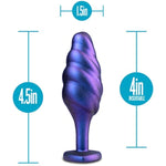 Anal Adventures Cypher Rhineheart Silicone Anal Plug - Textured Swirled Bling Buttplug - Stayput Comfort For Safety - Satin Smooth Texture Ultrasilk - Sex Toy Couples