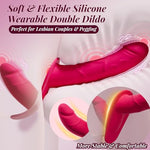Strap On Dildo Women Sex Toys - Double Dildo Long Anal Strapon Dildos with Harness Double Sided Dildos Lesbian Sex Toys for Couple, Fantasy Silicone G-Spot Stimulator Sexual Pleasure Tools for Women