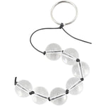 Glass Anal Beads, Unisex Anal Plug Big Smooth Chain Transparent Crystal Balls Gay Butt Plug Sex Toys for Adult Erotic Toys