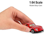 25 Piece Diecast Cars Pack Toy Playset in Storage Carrying Tub - 1:64 Scale Metal Alloy Die-cast Vehicles Collection for Kids